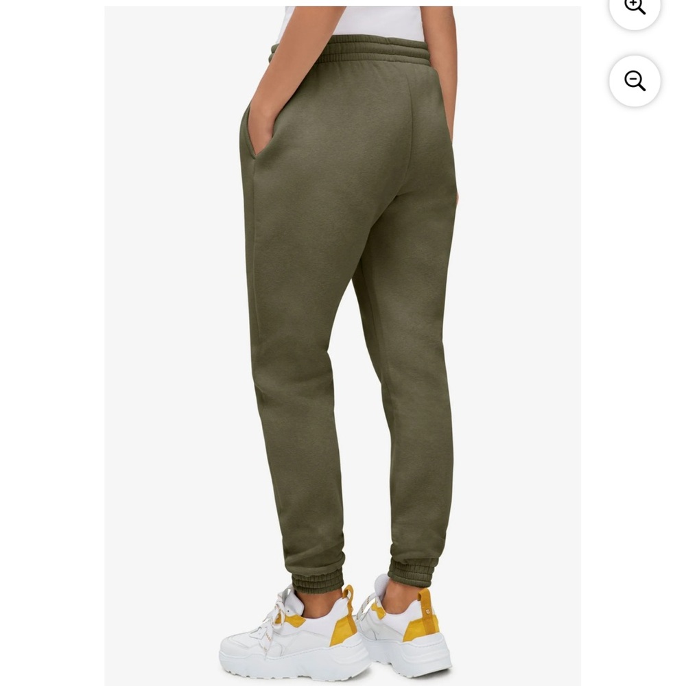 Ellos Plus Size Fleece Jogger Sweatpants Burnt Olive Green 4X Drawstring Pockets - Picture 2 of 8